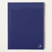 ボーホー ワイルドフラワー パーソナライズ ネイビー ギフト 彼女へ プランナー手帳 (裏面)