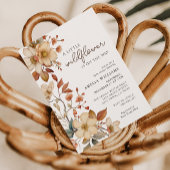 ボーホー ワイルドフラワー フラワーベイビーシャワー 招待状