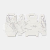 ボーホー ワイルドフラワー フローラル クリーム ベビーシャワー フェイバーボックス (折り畳みなし)