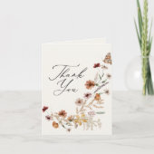 ボーホー ワイルドフラワー ブライズシャワー サンキューカード (正面)