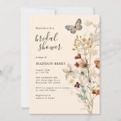 ボーホー ワイルドフラワー ブライズシャワー 招待状 (正面)