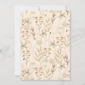 ボーホー ワイルドフラワー ブライズシャワー 招待状 (裏面)