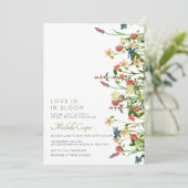ボーホー ワイルドフラワー ブライズシャワー 招待状 (スタンド正面)