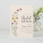 ボーホー ワイルドフラワー ブライズシャワー 招待状 (スタンド正面)