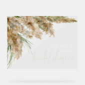 ボーホー ワイルドフラワー ブライダルシャワー アクリル ウェルカムサイン アクリルサイン (正面)