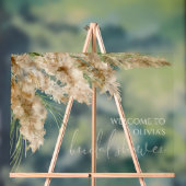 ボーホー ワイルドフラワー ブライダルシャワー アクリル ウェルカムサイン アクリルサイン (ニュートラル)