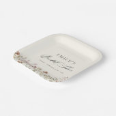 ボーホー ワイルドフラワー ブライダルシャワー ガーデン スクリプト ペーパープレート (傾斜あり)