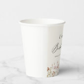 ボーホー ワイルドフラワー ブライダルシャワー ガーデン スクリプト 紙コップ (右)