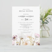 ボーホー ワイルドフラワー ブライダルシャワー 招待状 (スタンド正面)
