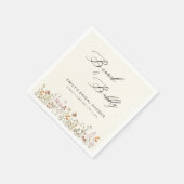 ボーホー ワイルドフラワー ブランシュ & バブルリー  ブライダルシャワー スタンダードカクテルナプキン (角)