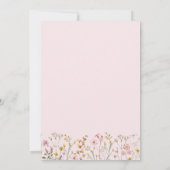 ボーホー ワイルドフラワー ベイビーシャワー 招待状 (裏面)