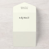 ボーホー ワイルドフラワー ベイビー シャワー オールインワン招待状 (外側)