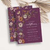 ボーホー ワイルドフラワー ベイビー シャワー 招待状