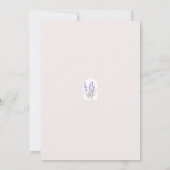 ボーホー ワイルドフラワー ラベンダー パープル ヴィオレット フラワーリ 招待状 (裏面)