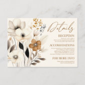 ボーホー ワイルドフラワー ワイルド フラワー フローラル ウェディング 詳細 エンクロージャーカード (正面)