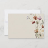 ボーホー ワイルドフラワー 感謝カード (裏面)