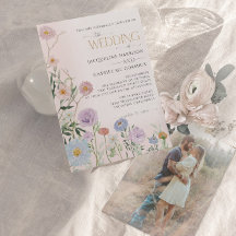 ボーホー ワイルドフラワー 花 エレガント 水彩 結婚式