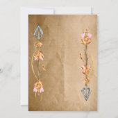 ボーホー ワイルド ローズ ガール ベイビー シャワー 招待状 (裏面)