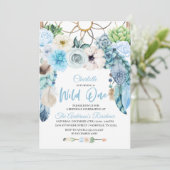 ボーホー ワイルド ワン ドリームキャッチャー 誕生日 招待状 (スタンド正面)