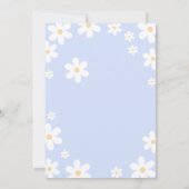 ボーホー ワンダフル フラワーズ グルーヴィー デイジー 1歳の誕生日 招待状 (裏面)