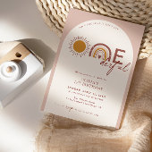 ボーホー・ワンダフル 1歳の誕生日アーチ 招待状