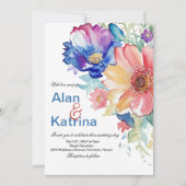 ボーホー ヴィブラント フラワーズ インビテーション (正面)