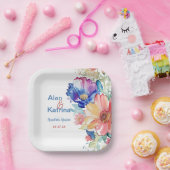 ボーホー ヴィブラント フラワーズ ペーパー プレート (パーティー)