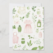 ボーホー ヴィンテージスタイルのベイビーシャワー 招待状 (裏面)