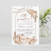 ボーホー　小さなパンプキンがやってくる！ベイビーシャワー 招待状 (スタンド正面)