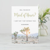 ボーホー Joshua Tree 私の花嫁の介添人になってくれる？ 招待状 (スタンド正面)