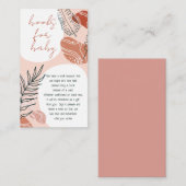 ボーホー Southwestern Desert ベイビーシャワーブック 赤ちゃんのための本 エンクロージャーカード (正面/裏面)