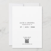 ボーホ素朴シック写真結婚式は日付カードを保存 招待状 (裏面)