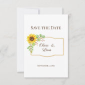ボーホ結婚のひまわり セーブザデート (正面)