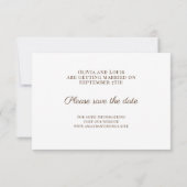 ボーホ結婚のひまわり セーブザデート (裏面)