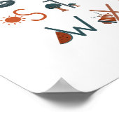 ボーホ アルファベット ポスター、ウォール アート、教室 ポスター (角)