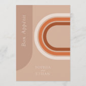 ボーホ アーチ テラコッタ ラスト ベージュ ディナー メニュー (裏面)