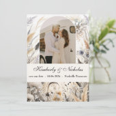 ボーホ アーチ ラスティック アーシー パンパス フローラル ボタニカル セーブザデート (スタンド正面)