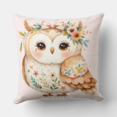 ボーホ コテージコア オウル フラワル ファームコア チャーム クッション (裏面)