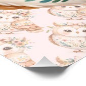 ボーホ コテージコア オウル フラワル ファームコア チャーム ポスター (コーナー)