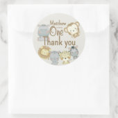 ボーホ サファリ バースデー ラウンド ステッカー (バッグ)