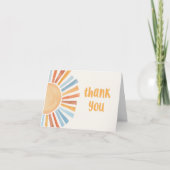 ボーホ サンシャイン サン テラコッタ ブルー サンキューカード (正面)