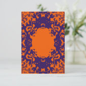 ボーホ スタイル ハーフトーン グランジ テクスチャー 招待状 (スタンド正面)