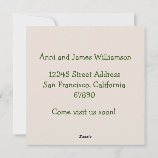 ボーホ テラコッタ また引越しました 新住所 シーズンカード (裏面)