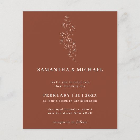 ボーホ テラコッタ インテリア ラスティック ボタニカル 格安 チラシ (正面)