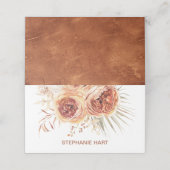 ボーホ テラコッタ オレンジ 花 Bride シャワー プレイスカード (外部開封)