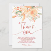 ボーホ テラコッタ ハンドペイント ブライズシャワー サンキューカード (正面)