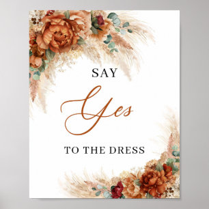 ボーホ テラコッタ バーガンディ Say Yes to the Dress ポスター