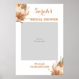 ボーホ テラコッタ ブライダルシャワー フォトプロップ ポスター