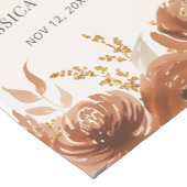 ボーホ テラコッタ ラスト 秋の花のウェディング ショートテーブルランナー (コーナー)