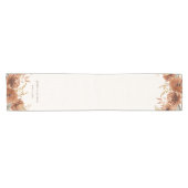 ボーホ テラコッタ ラスト 秋の花のウェディング ショートテーブルランナー (横)